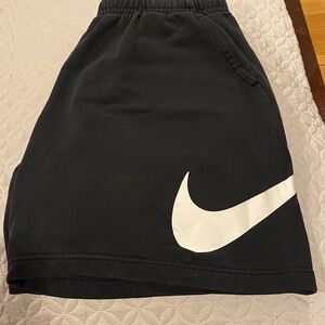 Nike Men's Athletic Shorts in Black with White Swoosh